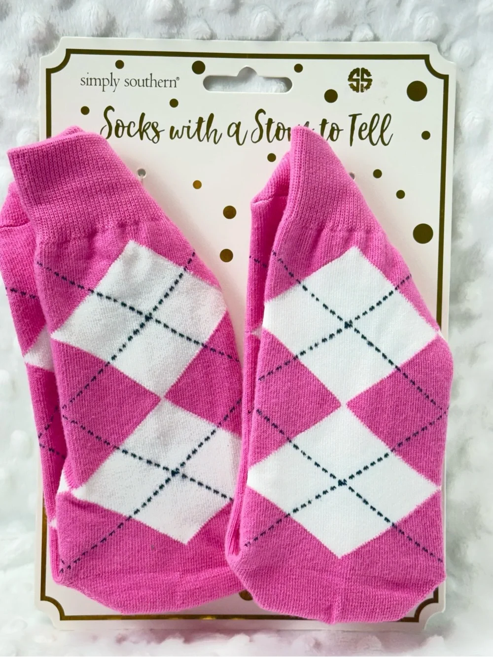 Simply Southern Hot Pink #SCRUB & LIFE Crew Socks size 7–12